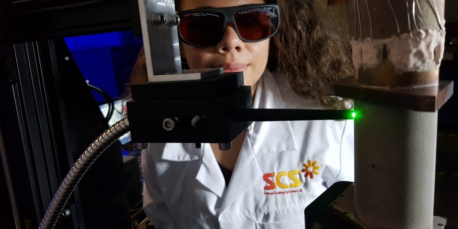 Laser on turbine blade